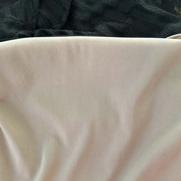 London Times Maxi Dress Chevron Halter 8 Black Stretch Burnout Blouson Waist - Picture 12 of 12